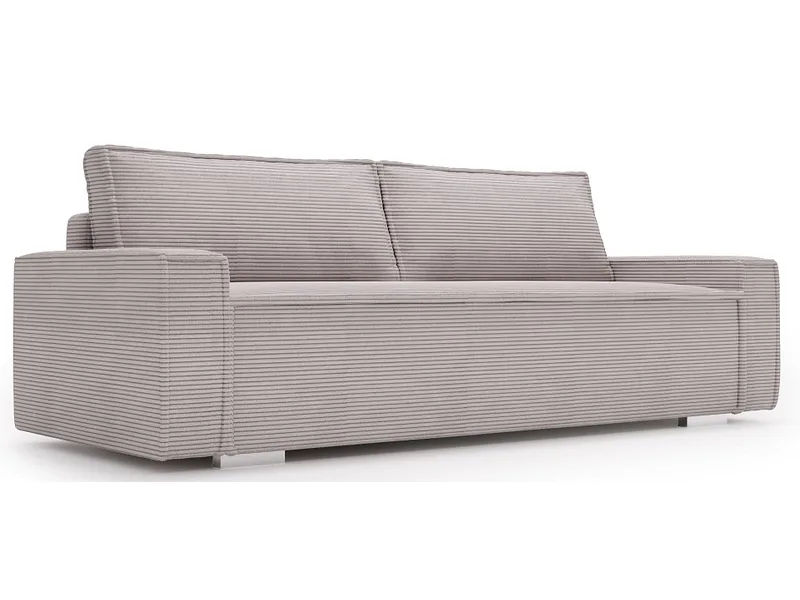 Bettsofa MELS Cord-Stoff hellgrau