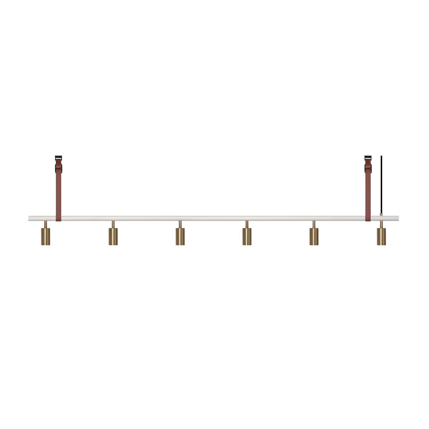 Rubn - Long John 6 White/Brass / Brown leather - Takkronor - Niclas Hoflin - Guld,Vit
