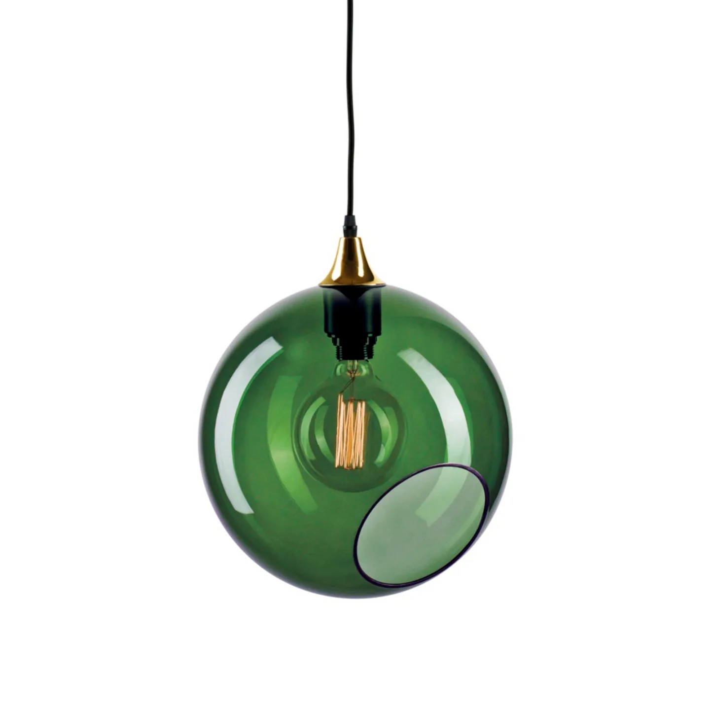 Ballroom XL Pendel Army m/Guld Sokkel - Design By Us - Stue - Glas