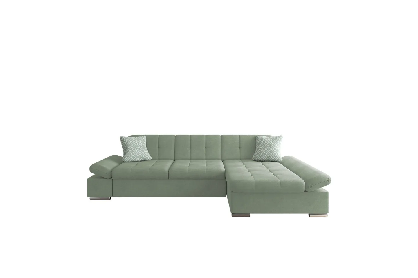 Djerra Soffa med Divan 3-sits - Grön