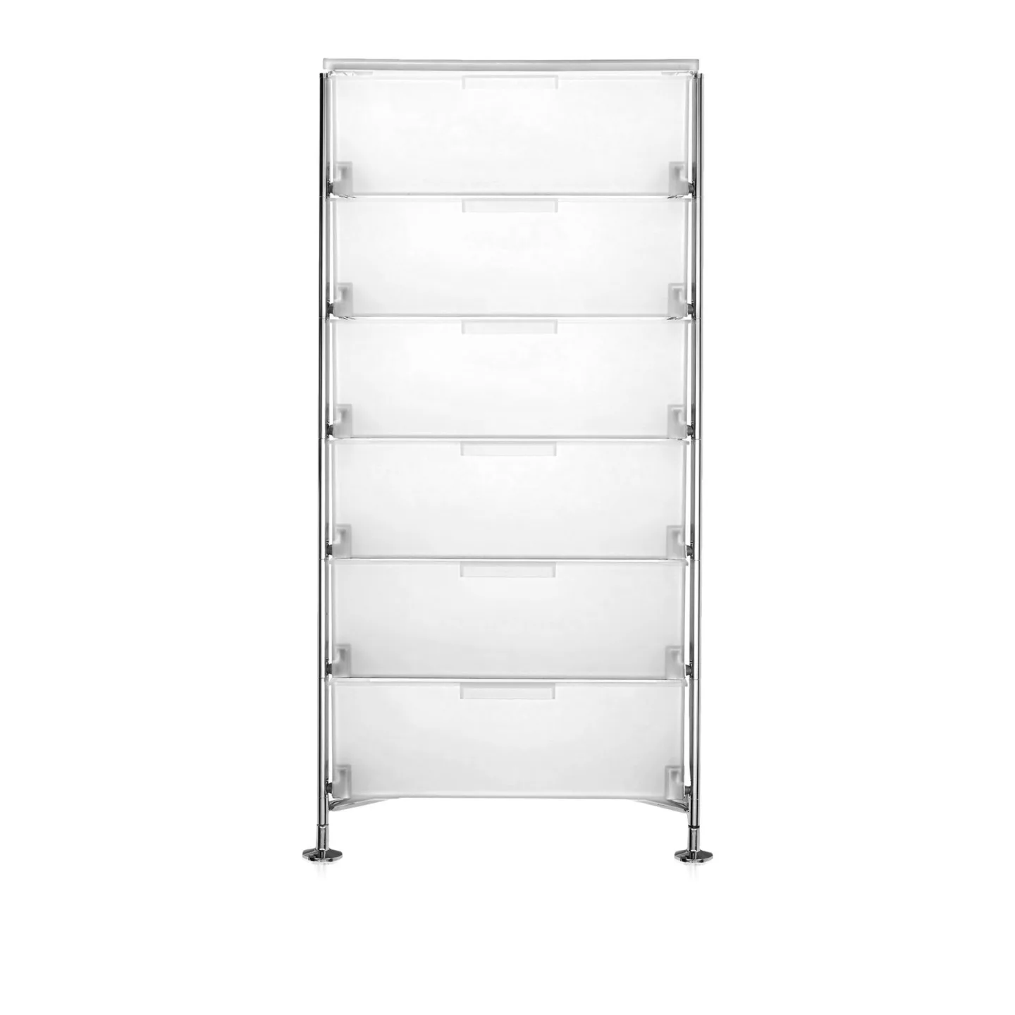 Kartell - Mobil System 2041, Ice, 6 Containers, Feet - Hurtsar - Antonio Citterio - Vit - Metall/Plast