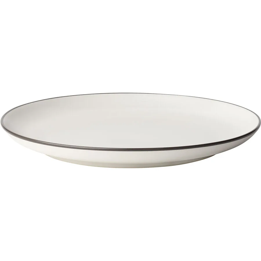 Teller flach Elements Yin & Yang Weiss Steinzeug 27 cm
