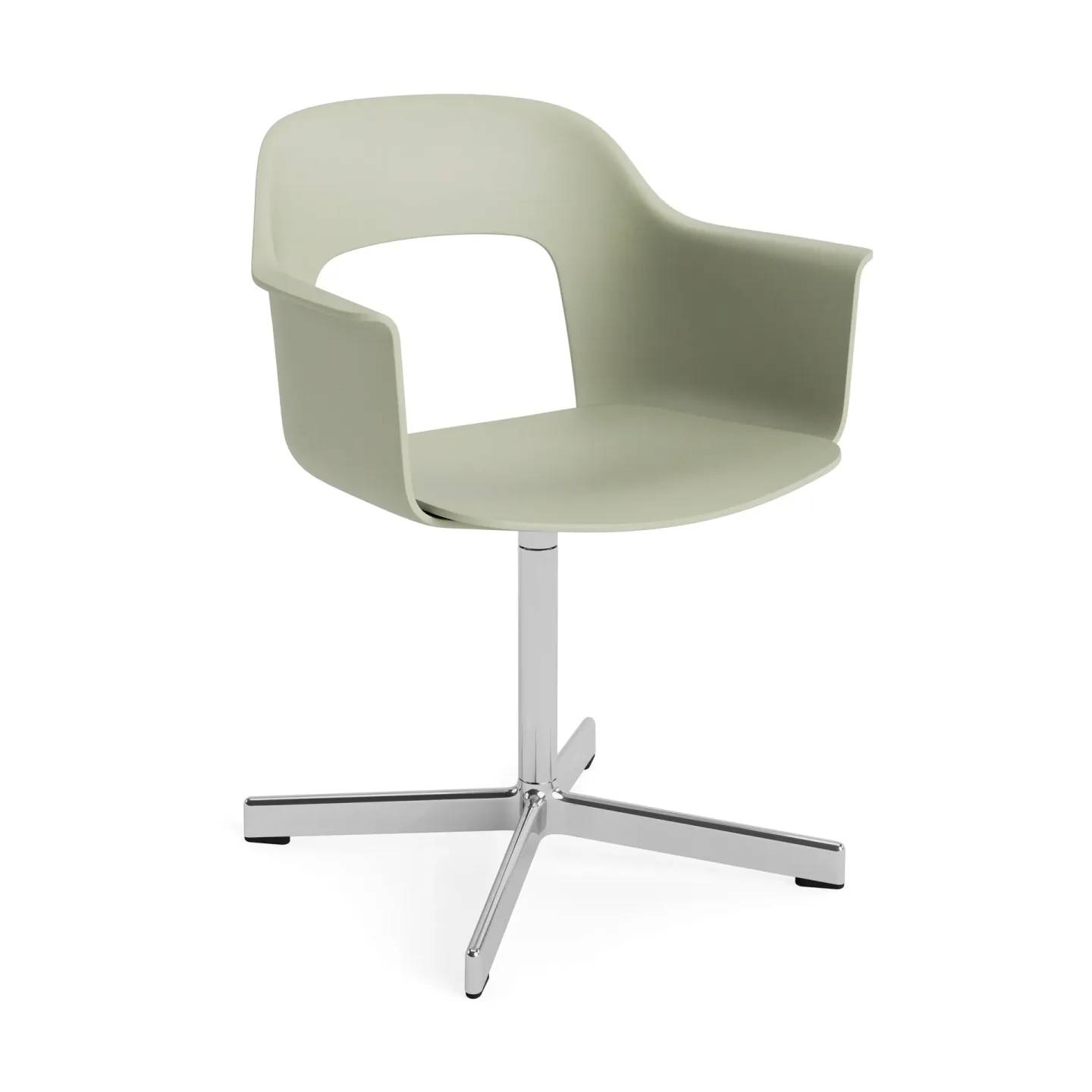 HAY Layout Armchair 231 Bürostuhl Pastel green-polerad aluminium 4 star swivel base