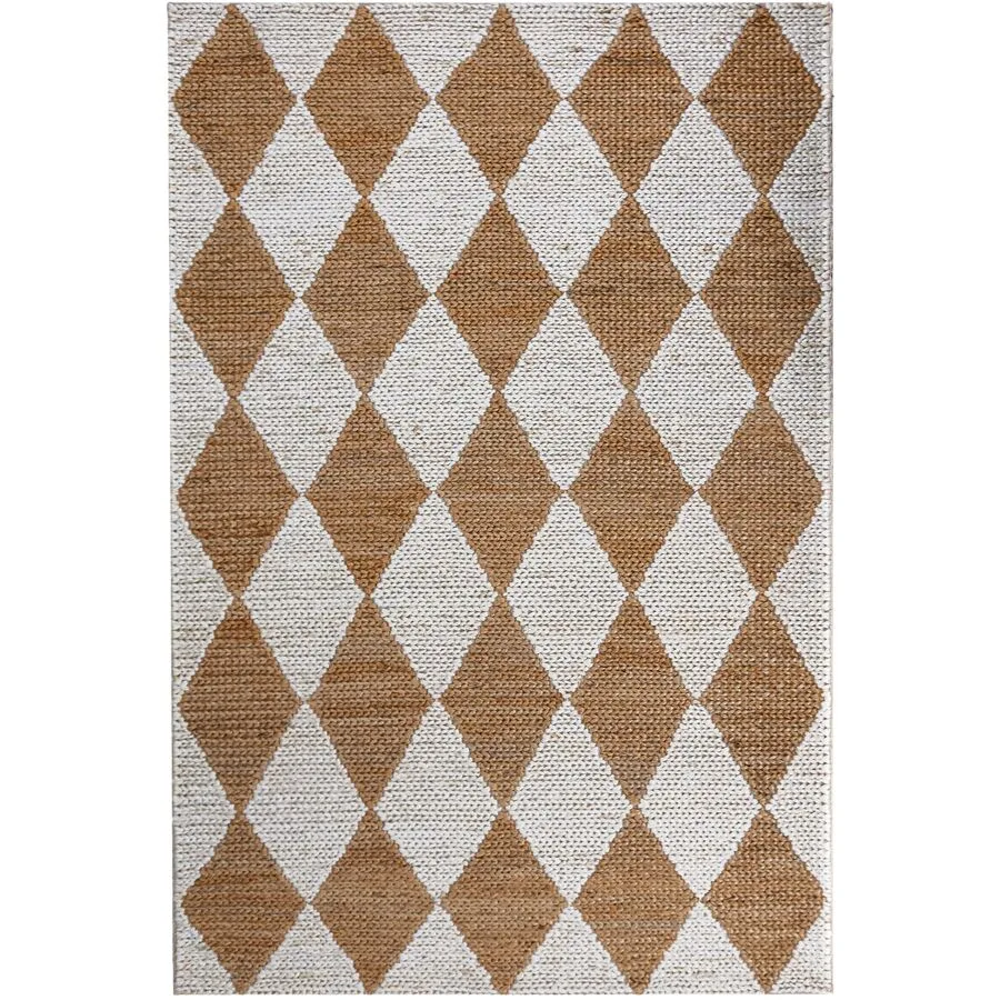 Teppich Lotri natur Symmetrie Mischgewebe 120 x 170 cm