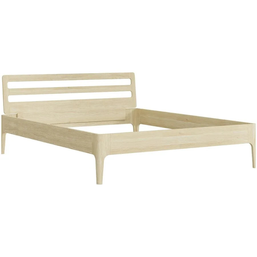 Bett Lund Asteiche Massivholz Massivholz 160 x 200 cm - Möbel Konfigurator: Traummöbel individuell zusammenstellen