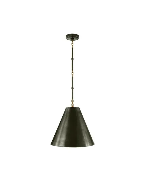 Goodman Hanging Light Bronze & Antique Brass/Bronze Shade S