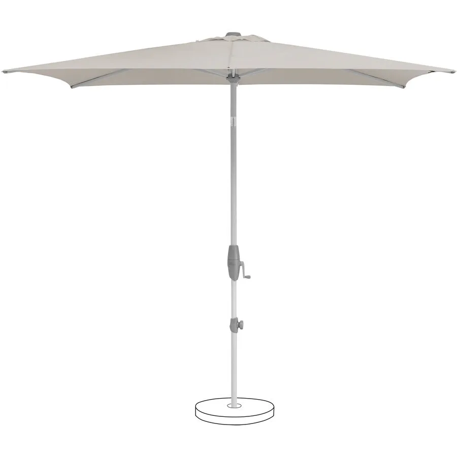 Suncomfort BY GLATZ Sonnenschirm Shell-Turn hellgrau Polyester B 250 T 200 cm