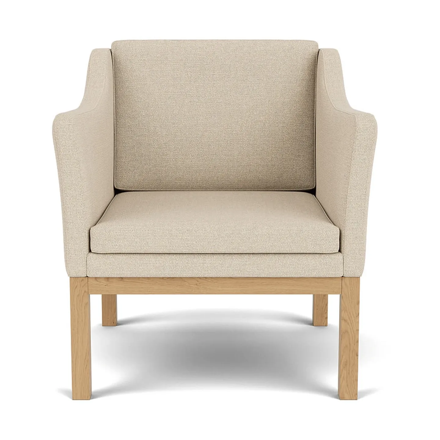 FDB Møbler L46 MK155 easy chair Sessel Lackierte Eiche-Stoff beige