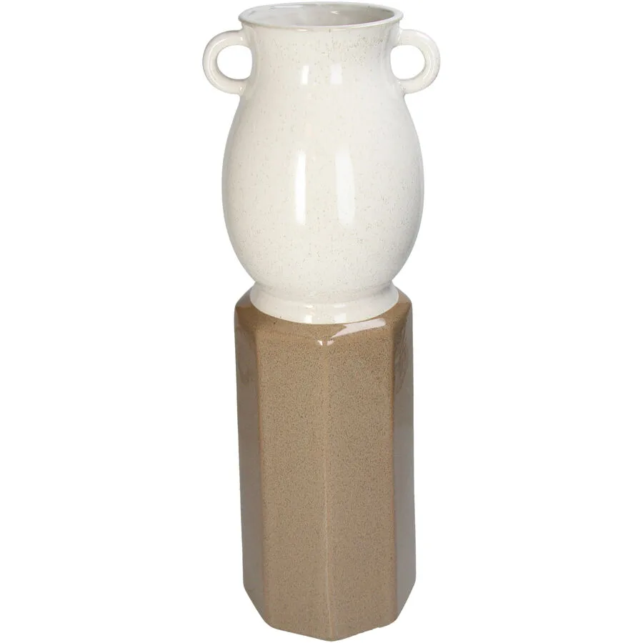 Vase Myko Weiss Steingut 51.5 cm