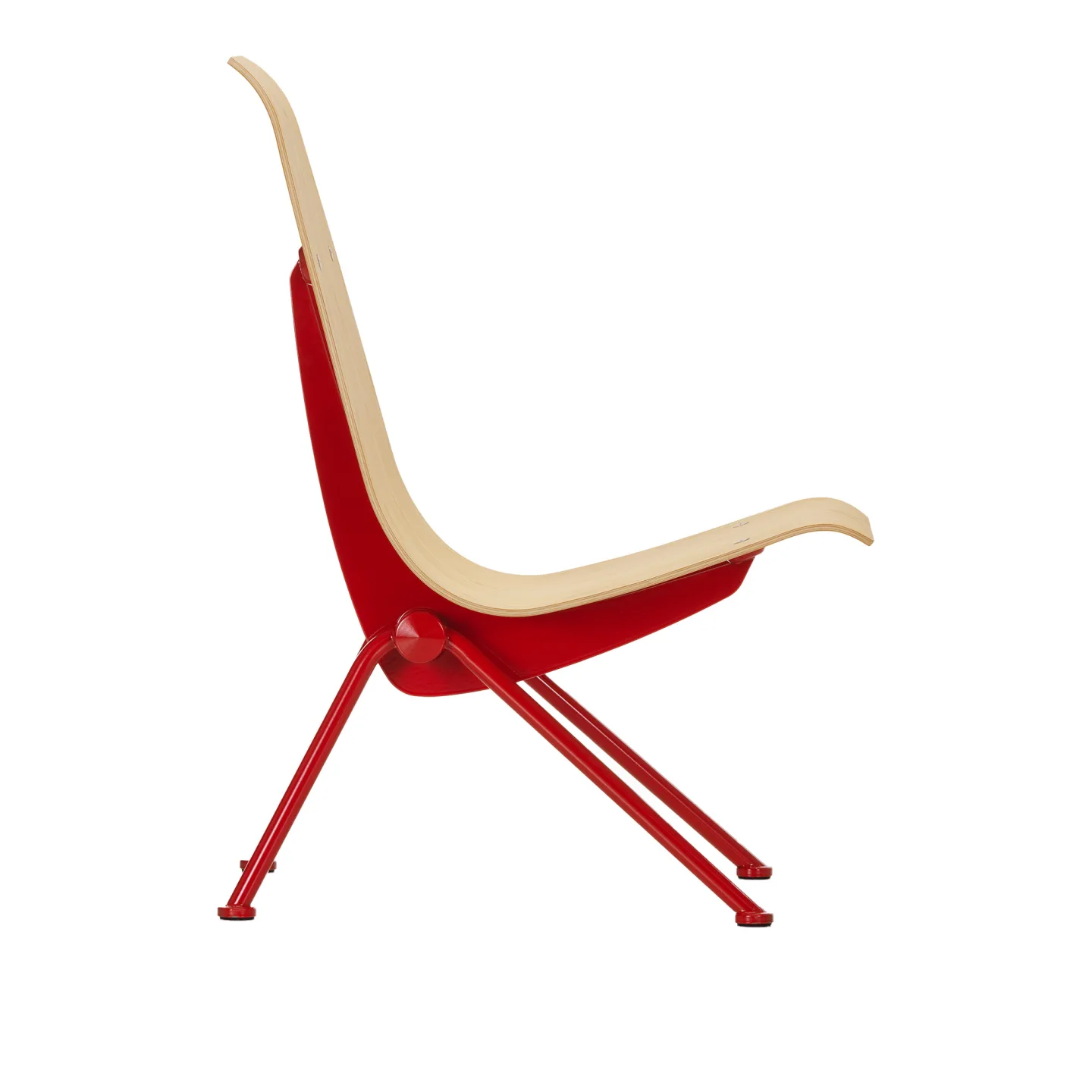 Vitra - Antony Limited Edition 2025 - Fåtöljer - Jean Prouvé - Röd - Metall/Trä