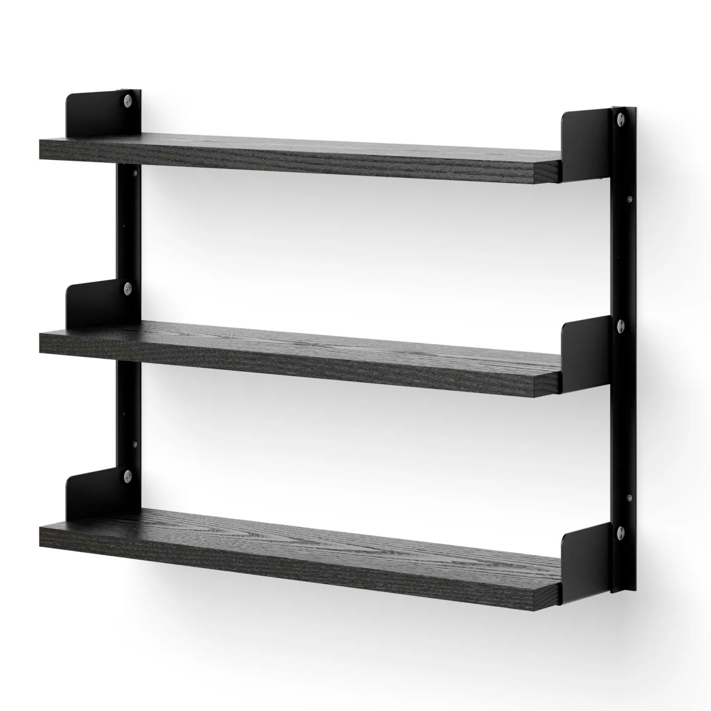 New Works - Tea Shelf Black Ash - Vägghyllor - Knut Bendik Humlevik - Svart - Metall/Trä