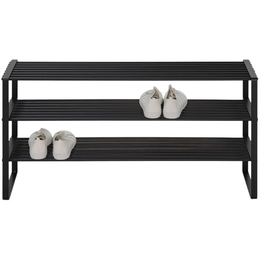 Spinder Design Schuhregal Hesta Schwarz Stahl 100 cm 48.5 cm