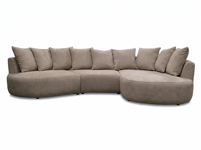 Ecksofa BOBOCHIC CALYPSO Boucle-Stoff taupe