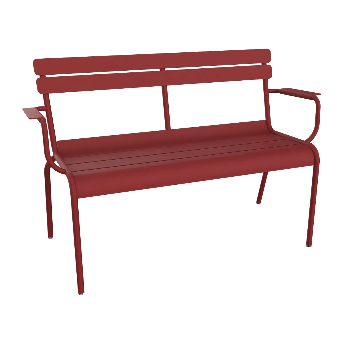 Fermob Luxembourg soffa med armstöd 131x55,5x86 cm Chili (röd)