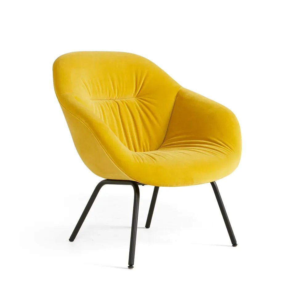 HAY About a Lounge 87 Soft Sessel Lola yellow-schwarzes Stahlgestell