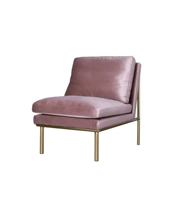 April Lounge Chair Rosewater/Brass