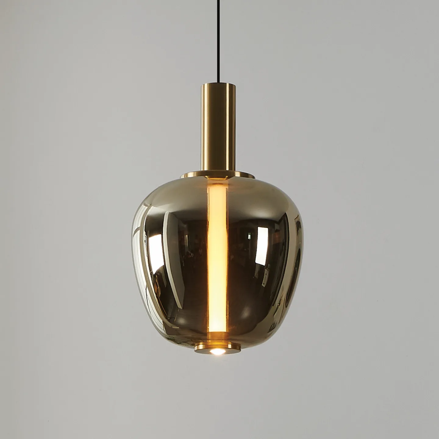 Fruitera LED-Hängelampe gold Ø25cm Glas CCT - Stars of Light - Wohnzimmer - Modern - Einflammig