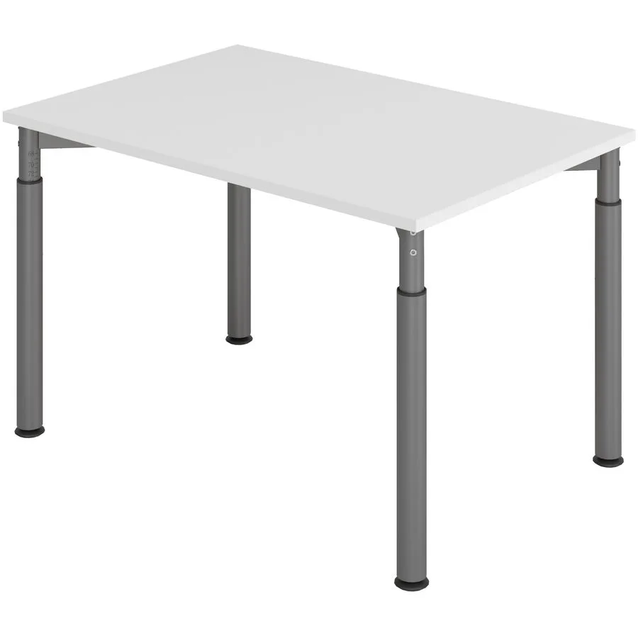 Schreibtisch Office grau Holzwerkstoff Höhenverstellbar B 120 T 80 cm