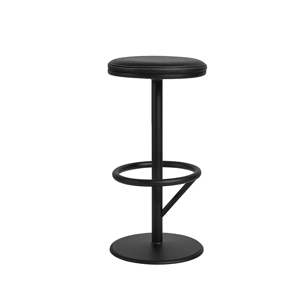 SMD Design Orbit barpall låg svart matt, svart läder