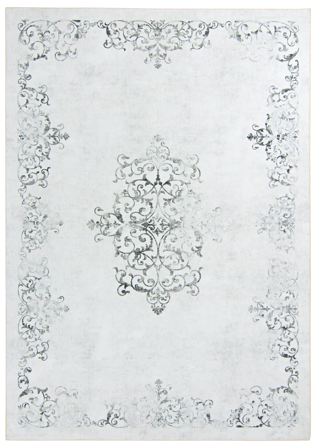 Wilton-teppe - Santi (hvit/grå) (Størrelse: 200 x 280 cm)