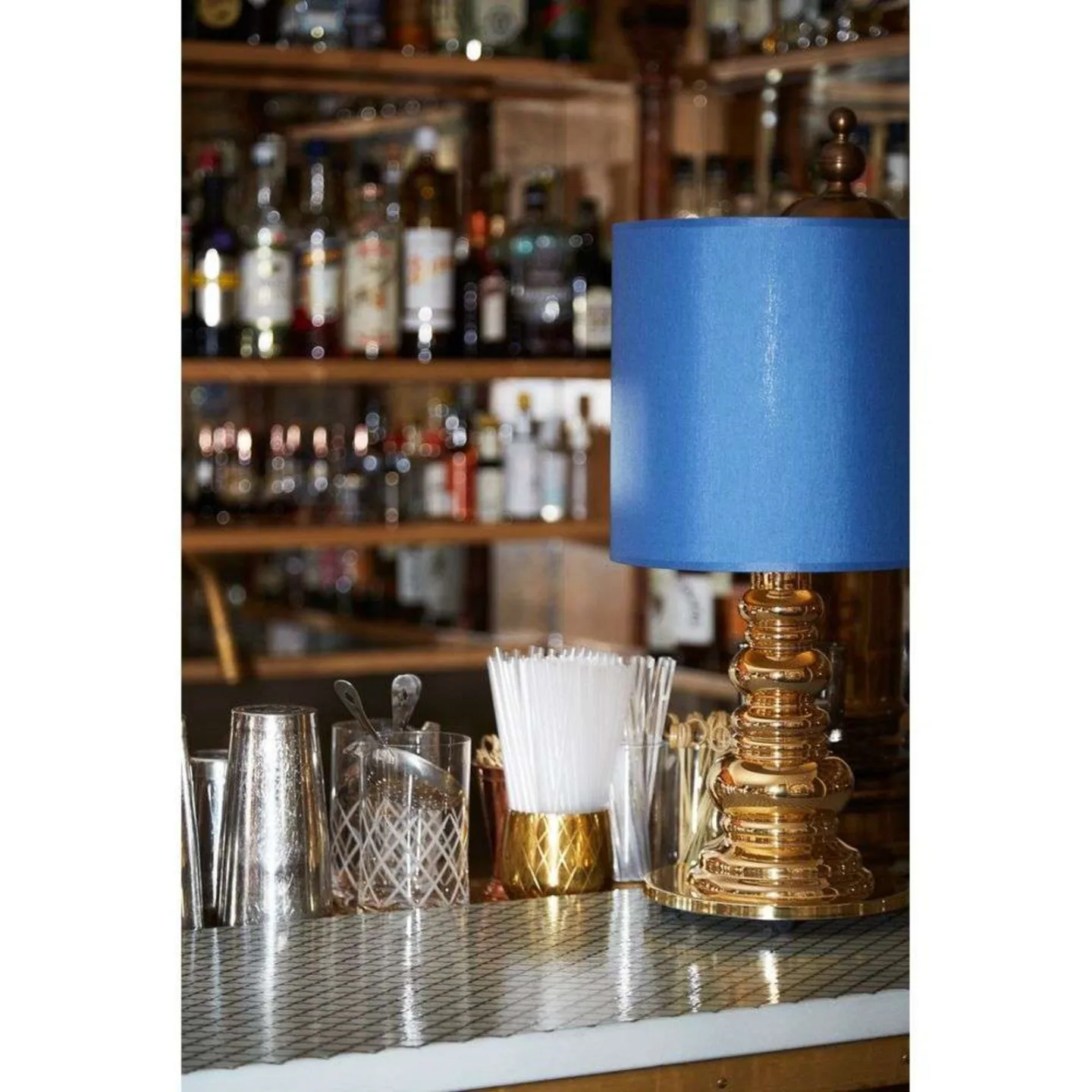 Punk Deluxe Tischleuchte Blue Shade - Design By Us - Wohnzimmer - Glas