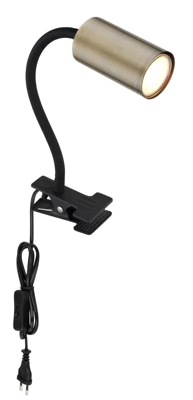 Globo Lighting - Robby - Klämlampa - Antikmässing
