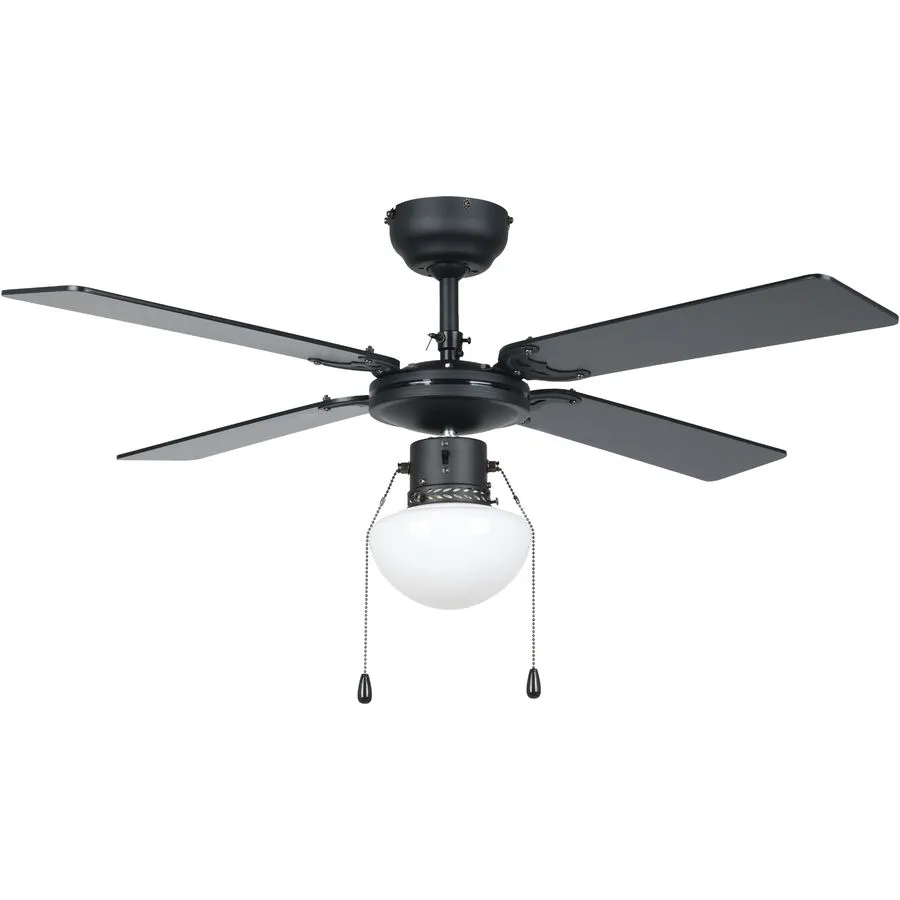 Eglo Deckenlampe Fortaleza Schwarz Stahl 106.6 cm - Farbe: Schwarz matt