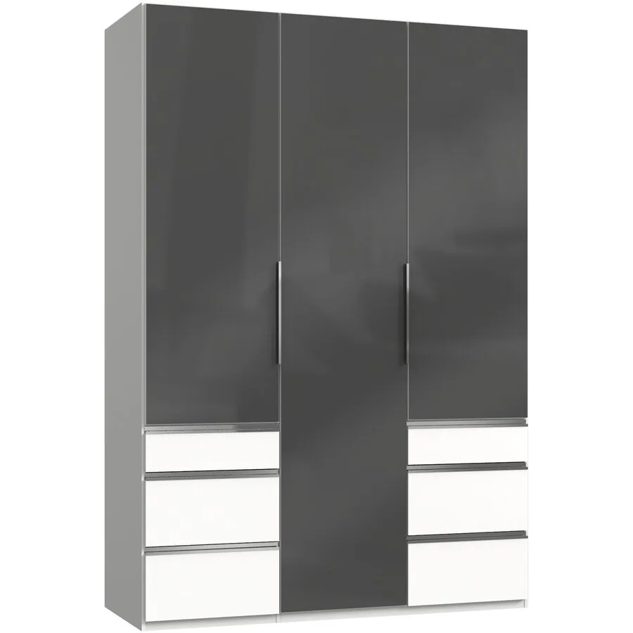 Kleiderschrank Sanko grau Holzwerkstoff B 150 cm