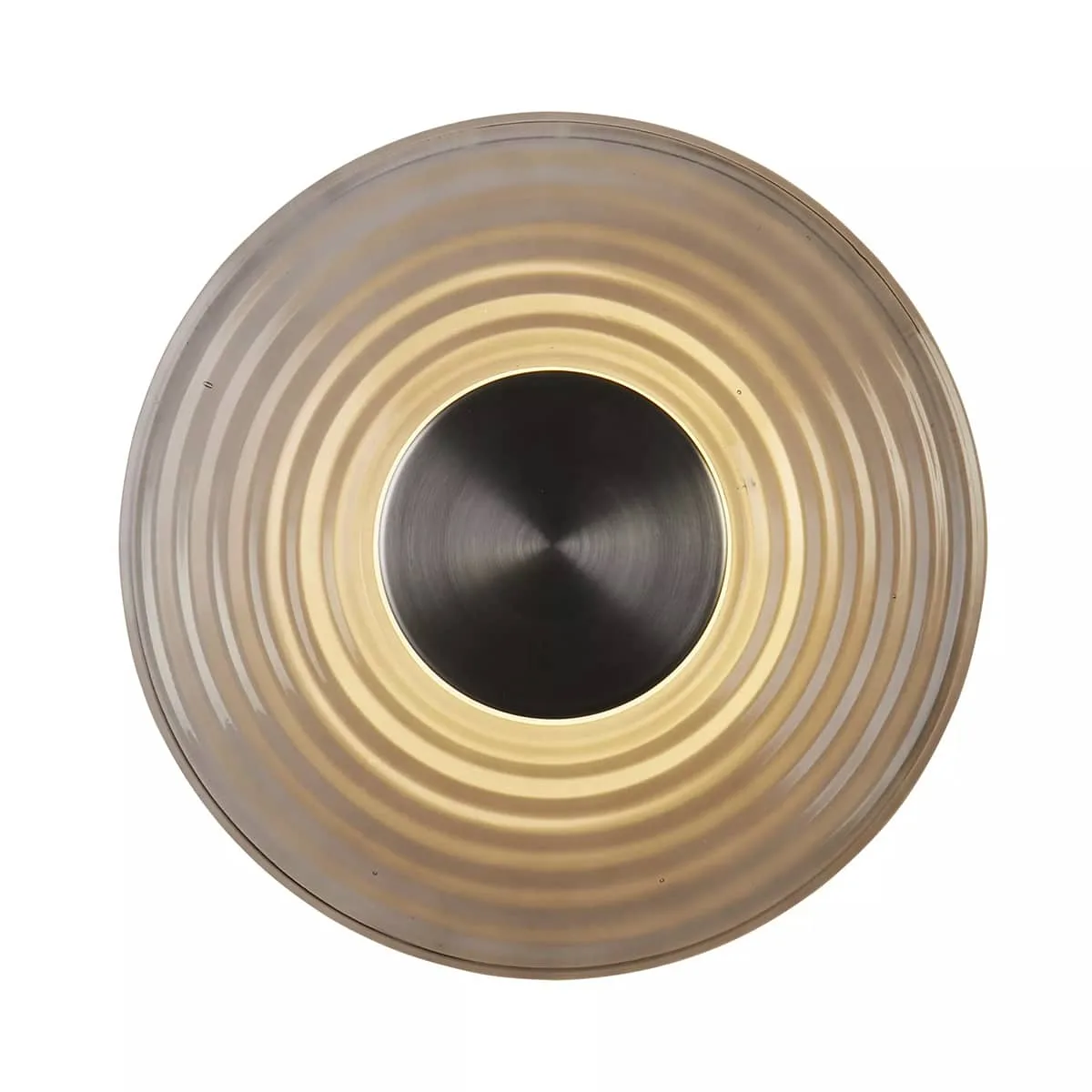 Cleo LED Vägglampa Borstad nickel med grått glas