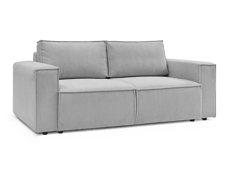 2er Sofa BOBOCHIC NIHAD Cord-Stoff hellgrau