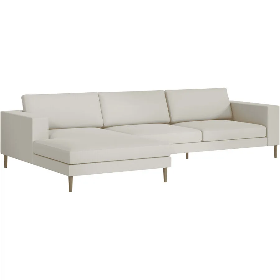 Ecksofa Domino Beige Stoff 310 cm 181 cm - Möbel Konfigurator: Traummöbel individuell zusammenstellen