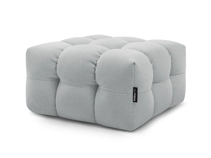 Hocker BOBOCHIC CLOUD 84x84x43cm stoff hellgrau