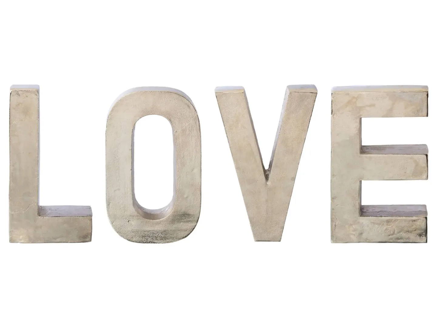 Gasper Schriftzug Love, Silber H: 30 cm | Schubiger Möbel