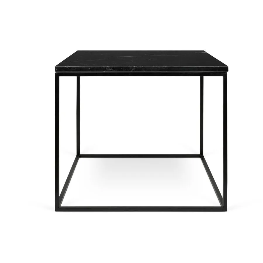 Salontisch Nissa schwarz Marmor/Metall B 50 T 50 cm