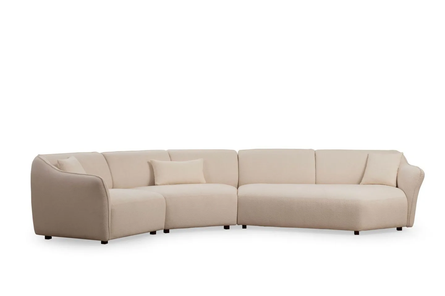 Damor Svängd Soffa 4-sits - Beige