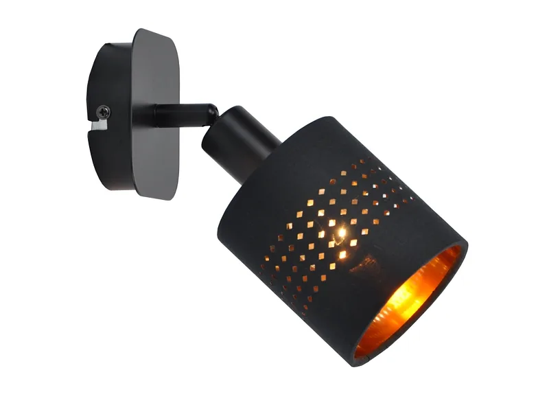 1 Spot AARON 9cm 25W schwarz