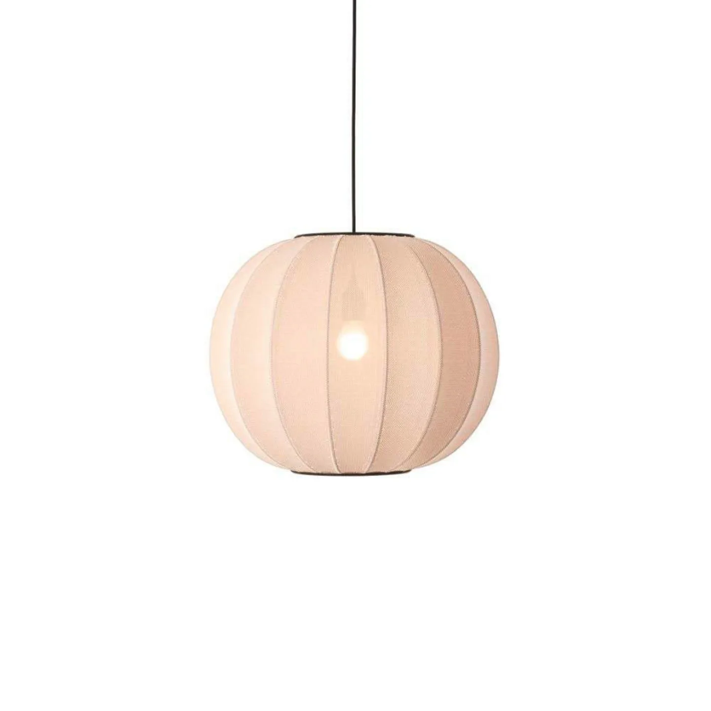 Knit-Wit 45 Round LED-hengelampe beige Ø45cm, håndlaget Made By Hand - Soverom - Stoff / Tekstil
