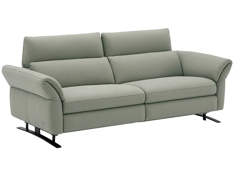 3er Sofa CAMPO DE FIORI OMEGA Echtleder dunkelgrün