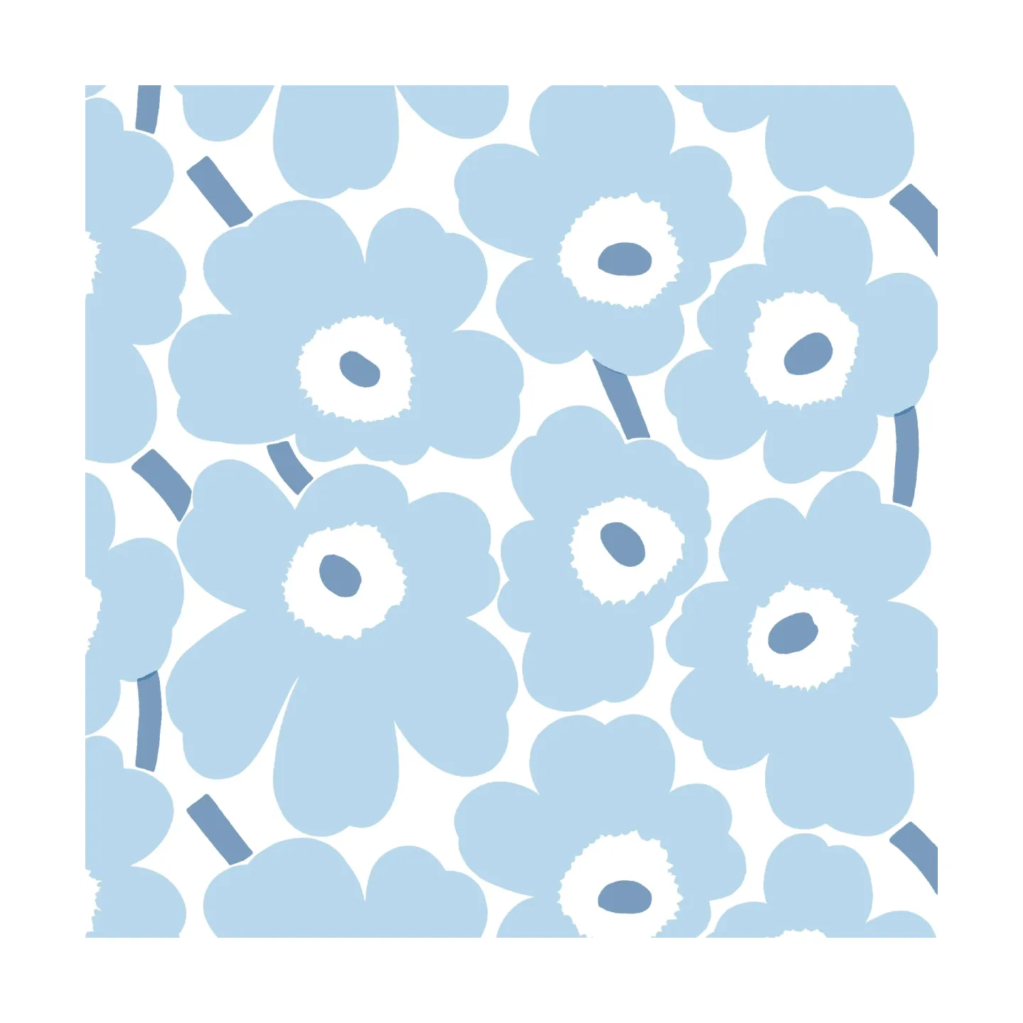 Marimekko Mini Unikko Serviette 20er-Pack Light Blue-White