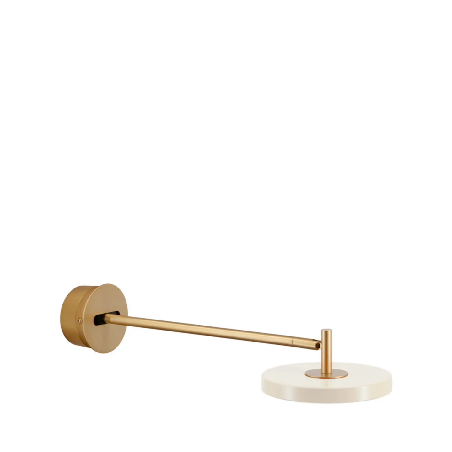Asteria Long LED-Wandlampe, weiß/messing, Hardwire - UMAGE - Wohnzimmer - Design - Metall - Einflammig