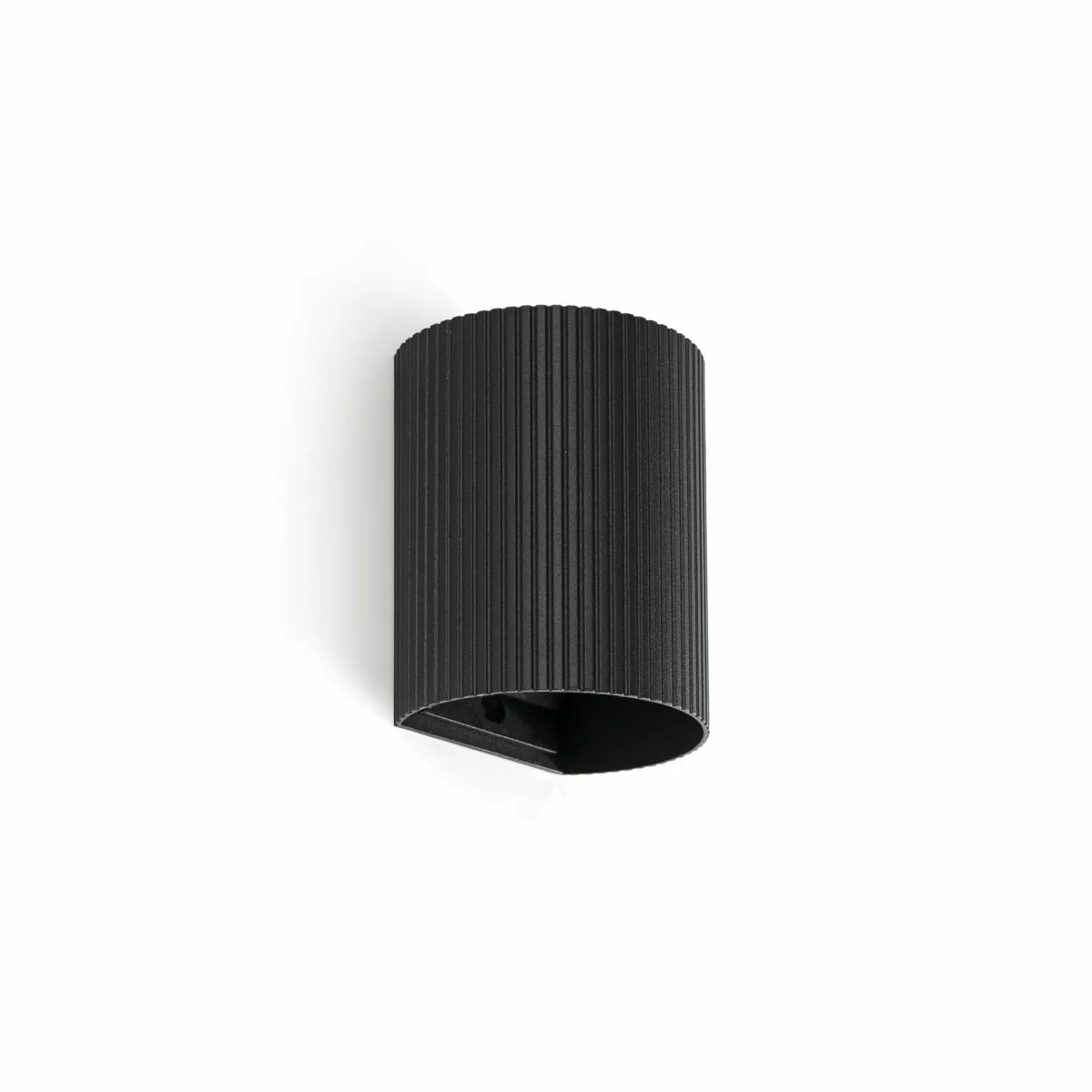 Faro Barcelona - Sole 10cm - Vägglampa - Svart räfflad