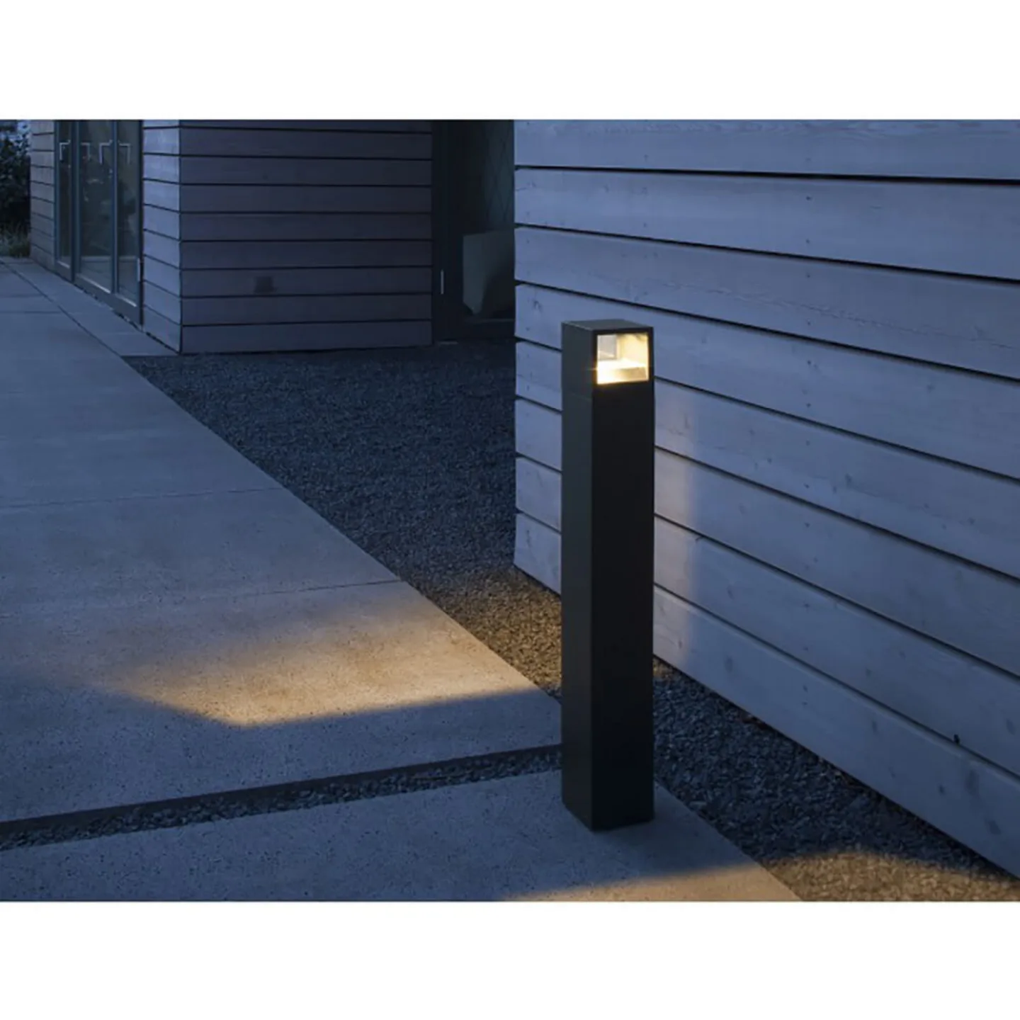 Ita G750 LED Außen Pollerleuchte Schwarz - Antidark - Terrasse - Aluminium