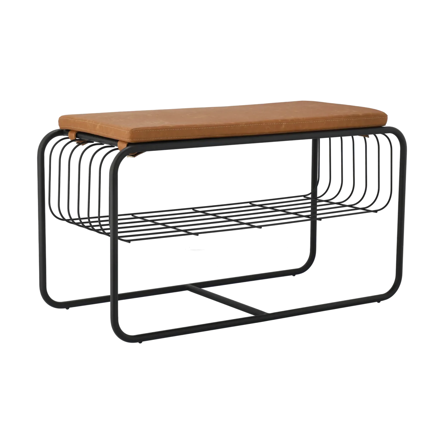 Scandi Living Nod Bank/Schuhablage 80x36c42 cm Black