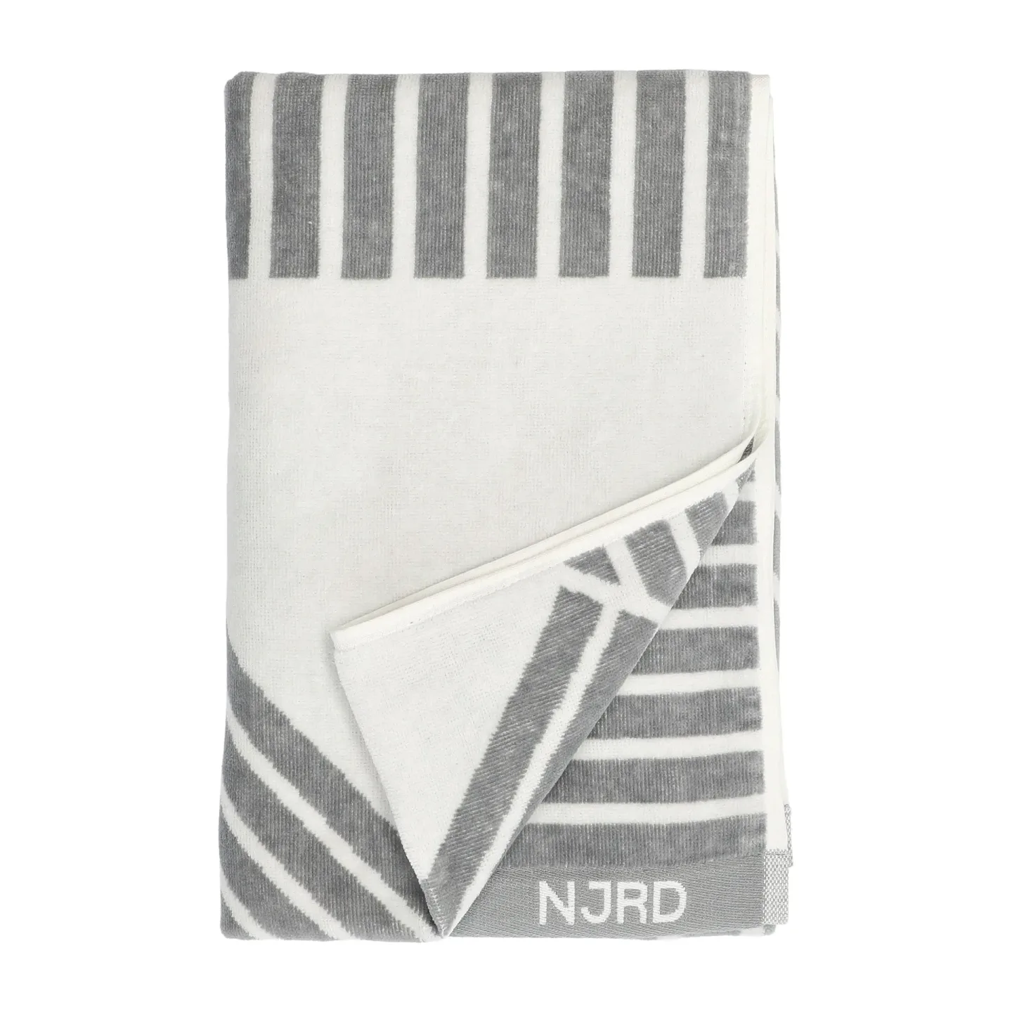 NJRD Stripes badhandduk 70x140 cm Grå