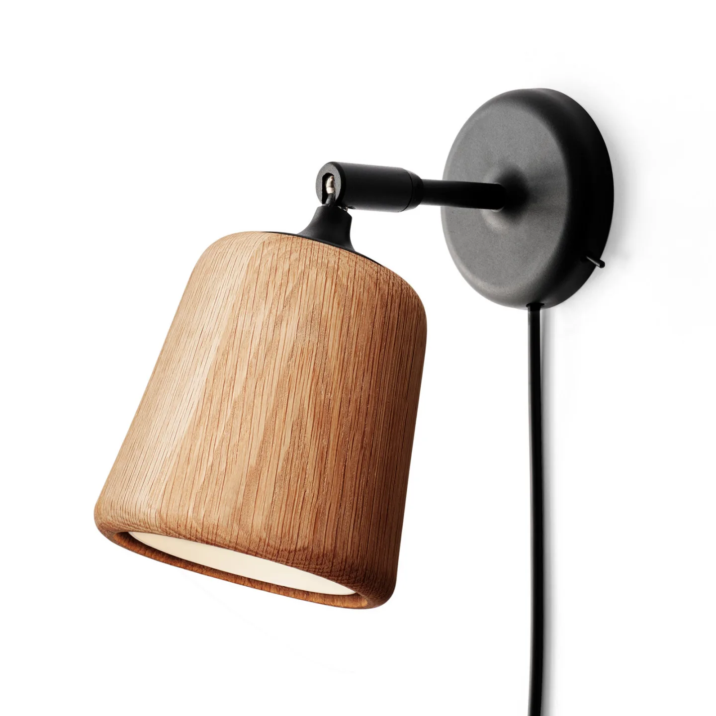 Material Væglampe Natural Oak - New Works Material The Originals - Stue - Design - Træ - Med én lyskilde