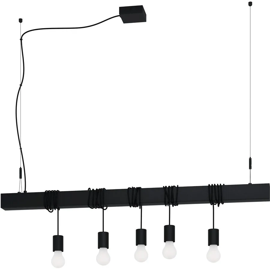 Eglo Pendellampe Townshend-B Schwarz Stahl 9.5 cm 200 cm