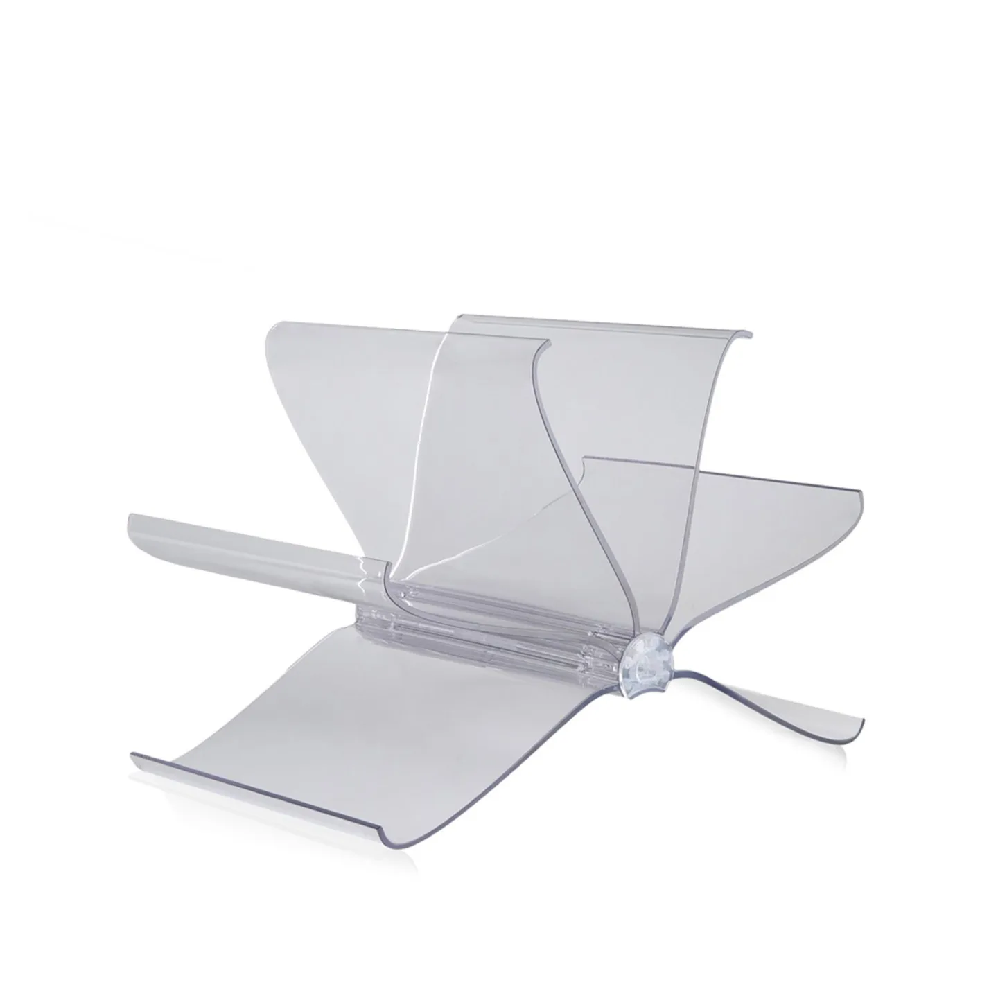 Kartell - Front Page - Crystal - Bokstöd och tidningsställ - Transparent - Plast