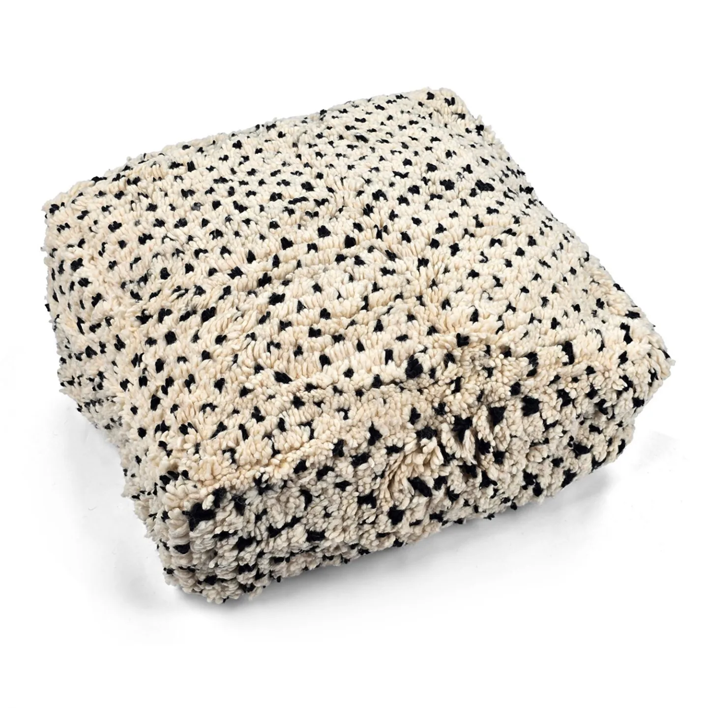 Sittepuff - Marokkansk Beni Ourain 037 (Størrelse: 60 x 60 cm)