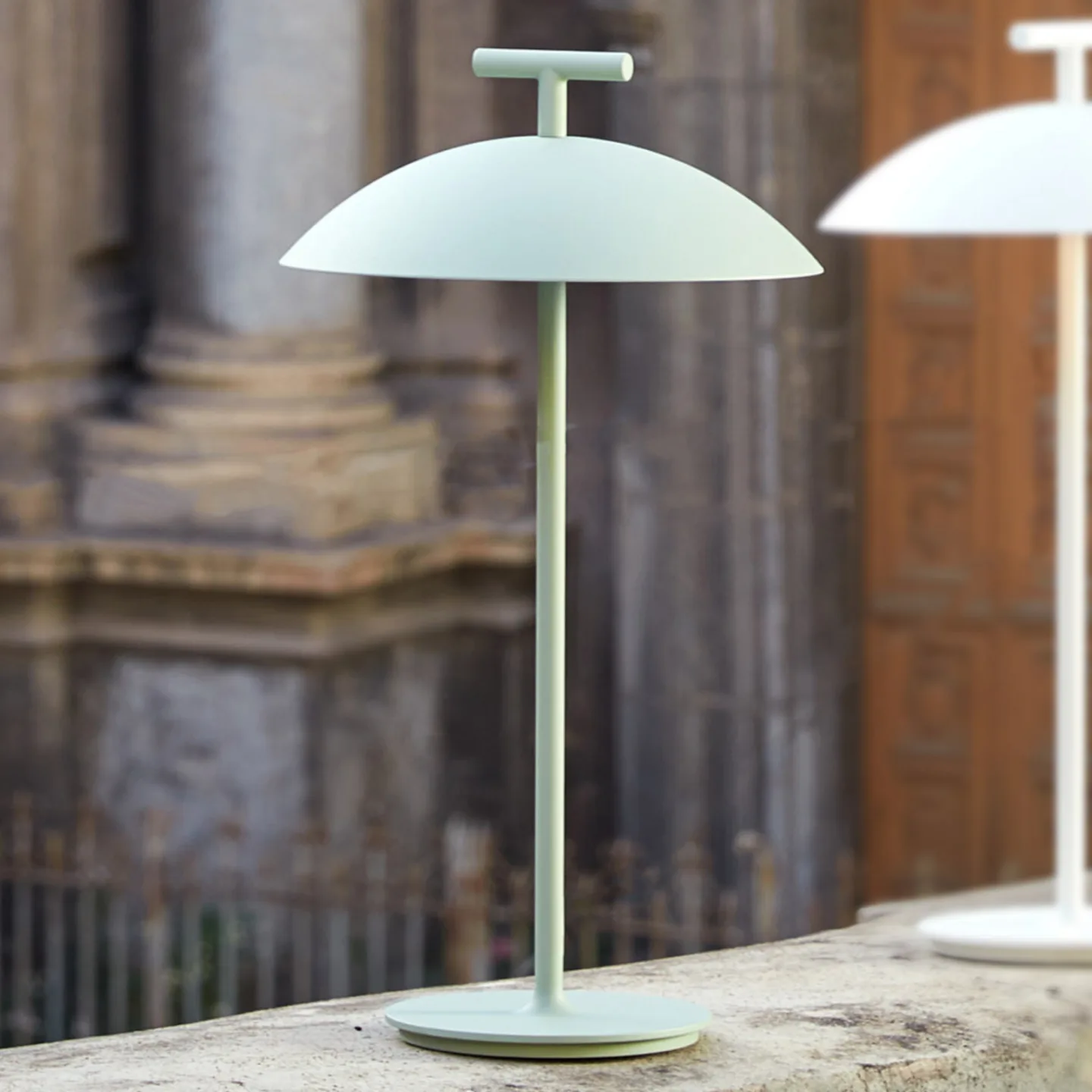 Mini Geen-A Bordslampa Green - Kartell - Vardagsrum - Design - Metall - Med lampskärm