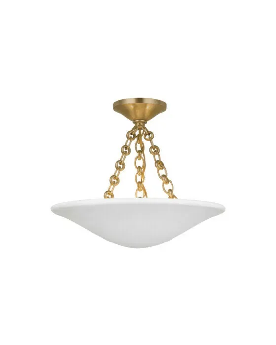 Mollino 16" Semi Flush Mount Antique Brass
